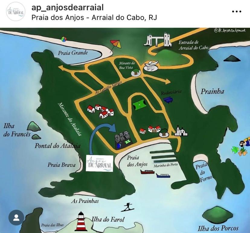 Ap Anjos De Arraial - Residencial De Frente Para A Praia Dos Anjos - أرايال دو كابو المظهر الخارجي الصورة